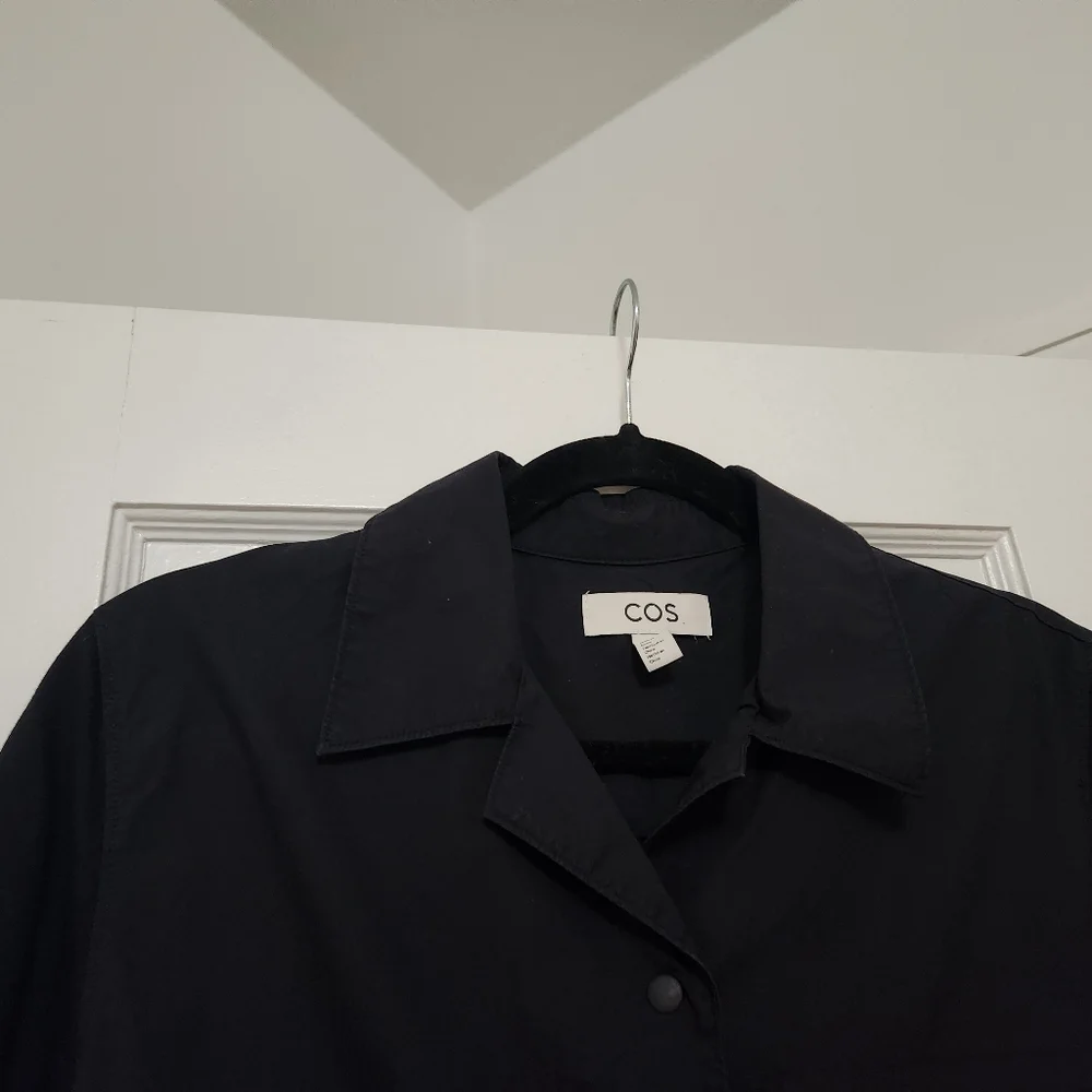 COS Shell Panel Bowling Shirt Size XS in black - Picture 4 of 14